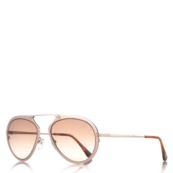 Tom Ford Dashel TF508 Aviator Unisex Sunglasses in Rose Gold